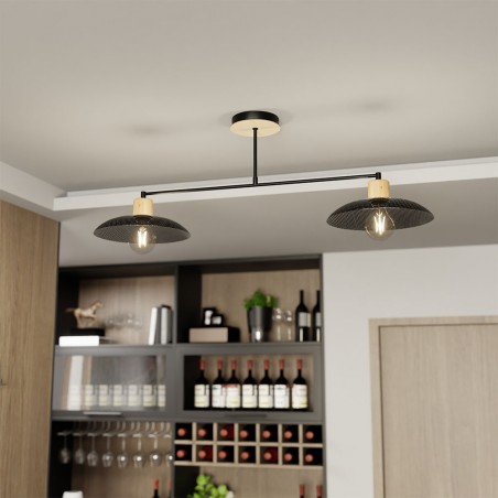 Lámpe de plafond Briana Noir (2 lumieres)