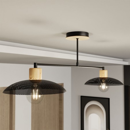 Lámpe de plafond Briana Noir (2 lumieres)
