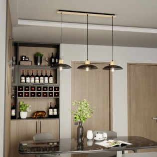 Lámpe de plafond Briana Noir (3 lumieres)