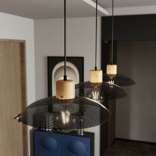 Lámpe de plafond Briana Noir (3 lumieres)