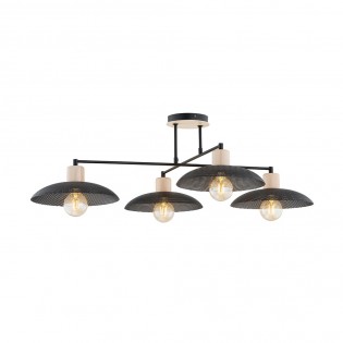 Lámpe de plafond Briana Noir (4 lumieres)