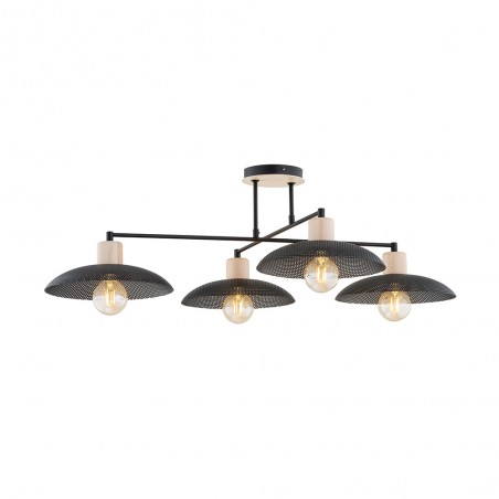 Lámpe de plafond Briana Noir (4 lumieres)