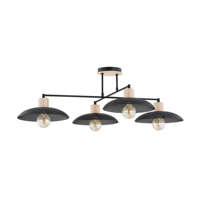 Lámpe de plafond Briana Noir (4 lumieres)