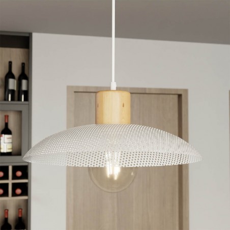Lámpe de plafond Briana Blanc