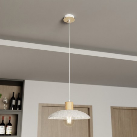 Lámpe de plafond Briana Blanc