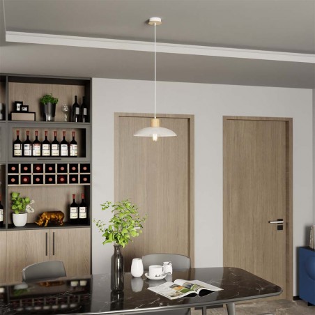Lámpe de plafond Briana Blanc