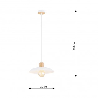 Lámpe de plafond Briana Blanc