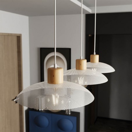 Lámpe de plafond Briana Blanc (3 lumieres)