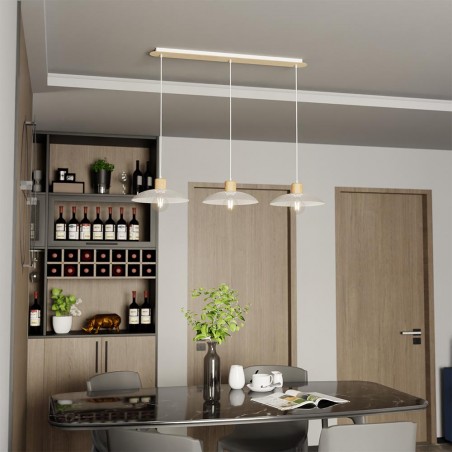 Lámpe de plafond Briana Blanc (3 lumieres)