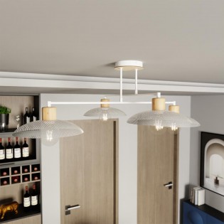 Lámpe de plafond Briana Blanc (4 lumieres)
