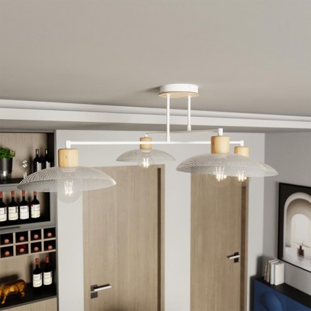 Lámpe de plafond Briana Blanc (4 lumieres)
