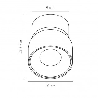 Spot de plafond Pitcher