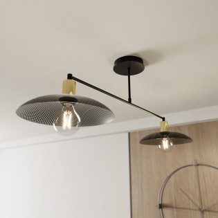 Lámpe de plafond Cima Noir (2 lumieres)