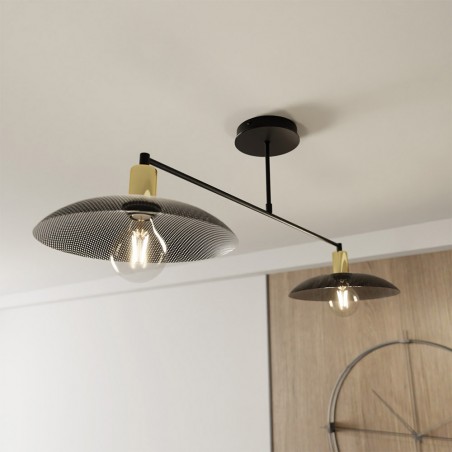 Lámpe de plafond Cima Noir (2 lumieres)