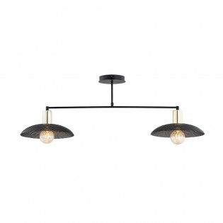 Lámpe de plafond Cima Noir (2 lumieres)