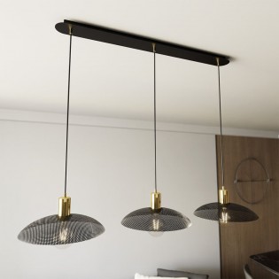 Lámpe de plafond Cima Noir (3 lumieres)
