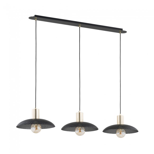 Lámpe de plafond Cima Noir (3 lumieres)
