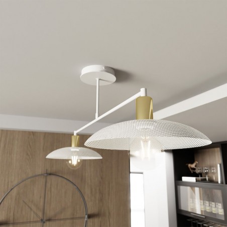 Lámpe de plafond Cima Blanc (2 lumieres)