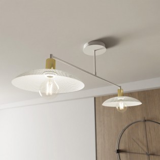 Lámpe de plafond Cima Blanc (2 lumieres)