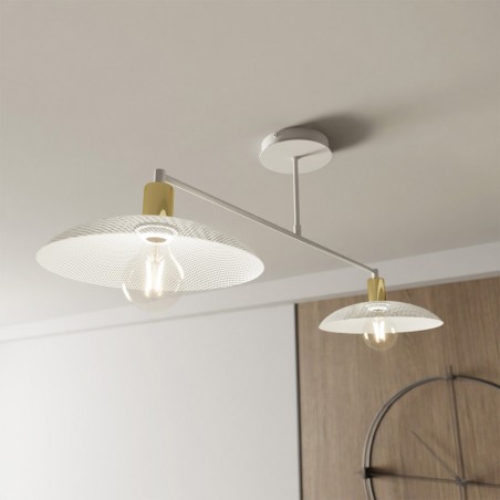 Lámpe de plafond Cima Blanc (2 lumieres)
