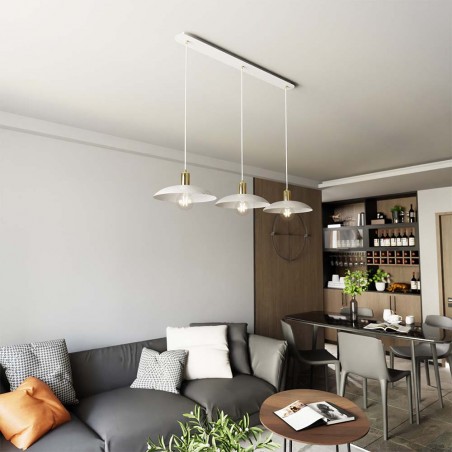 Lámpe de plafond Cima Blanc (3 lumieres)