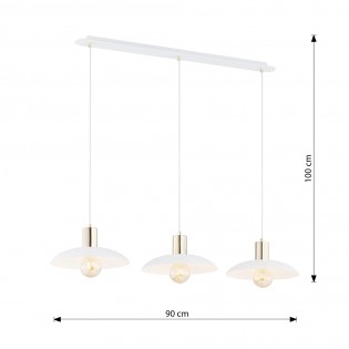 Lámpe de plafond Cima Blanc (3 lumieres)
