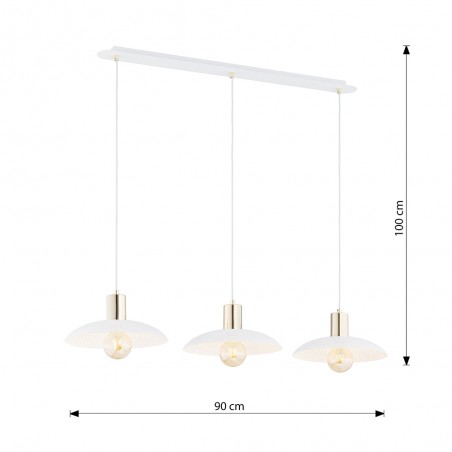 Lámpe de plafond Cima Blanc (3 lumieres)