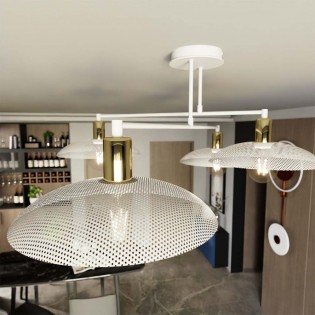 Lámpe de plafond Cima Blanc (4 lumieres)