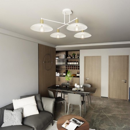 Lámpe de plafond Cima Blanc (4 lumieres)