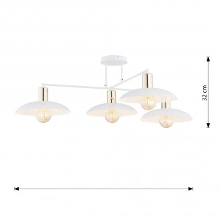 Lámpe de plafond Cima Blanc (4 lumieres)