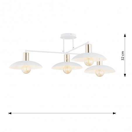 Lámpe de plafond Cima Blanc (4 lumieres)