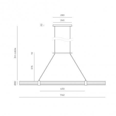 Lampe de plafond LED Niro (30W)