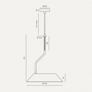 Lampe de plafond Aider