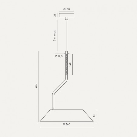 Lampe de plafond Aider