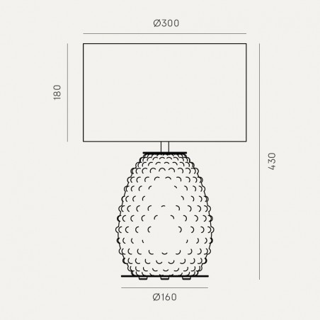 Lampe á poser Cactus Nude