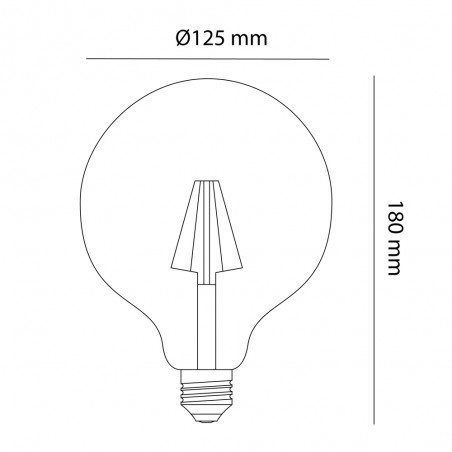 Ampoule LED E27 G125 (12W - 6000K)