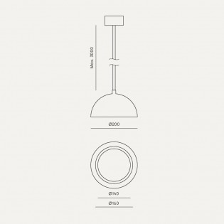 Lampe de plafond LED Big Dussa (9W)