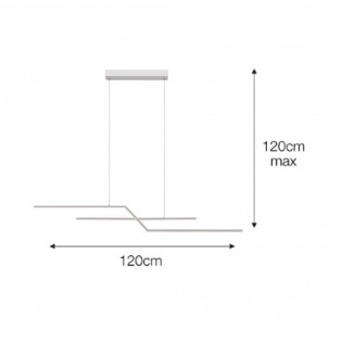 Lámpe de plafond LED Chanson (44W)