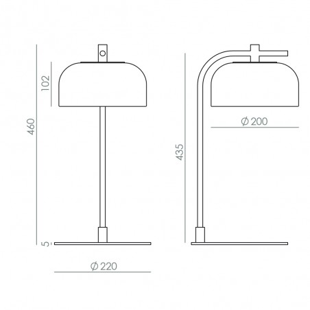 Lampe de table LED Ipon Fumée (10W)
