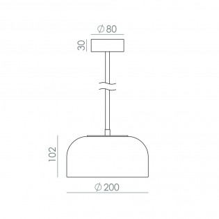 Lampe de plafond LED Ipon Fumeé (10W)