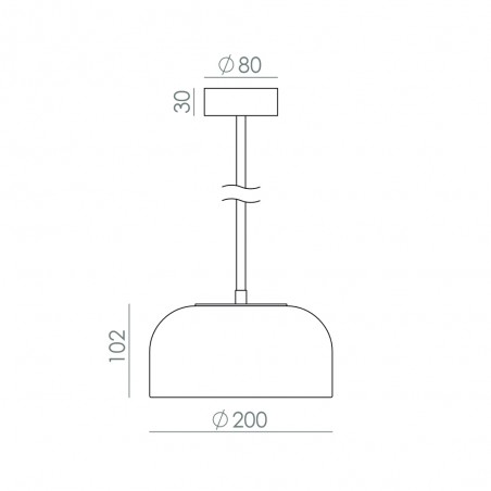 Lampe de plafond LED Ipon Fumeé (10W)