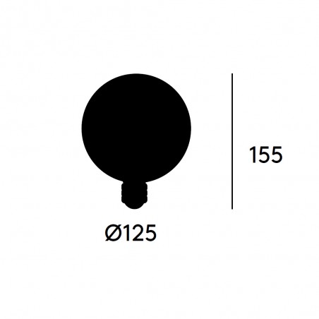 Ampoule LED E27 G125 Effet miroir Dim (6W)