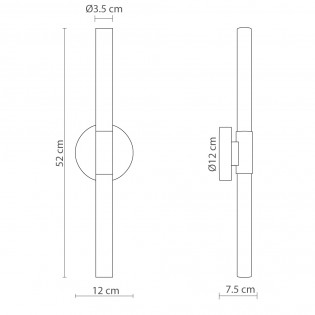 Applique Murale LED Roos 2700K (2x6W)