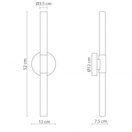 Applique Murale LED Roos 2700K (2x6W)