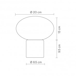 Lampe á poser Remi Oval