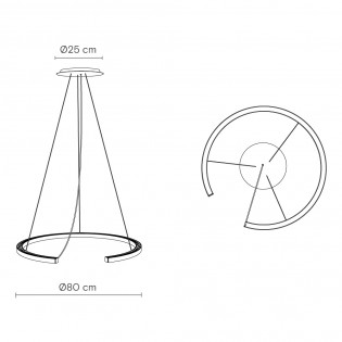 Suspension LED Roberta 3000K (40W)