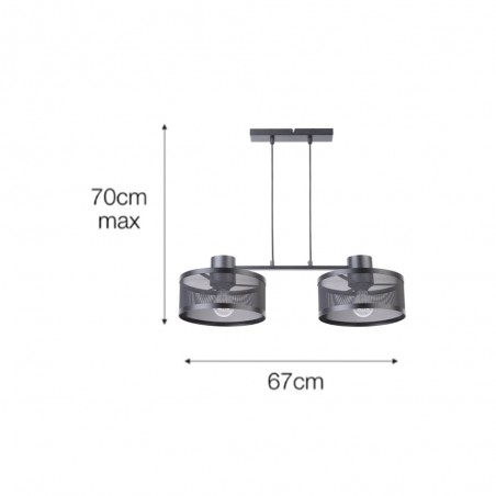 Lámpe a suspension Edge (2 Lumieres)