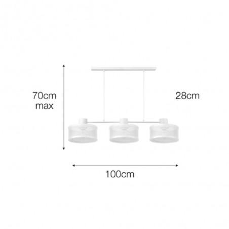 Lámpe a suspension Edge (3 Lumieres)