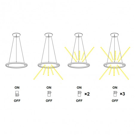 Lámpara colgante LED Riumar (40W+15W)