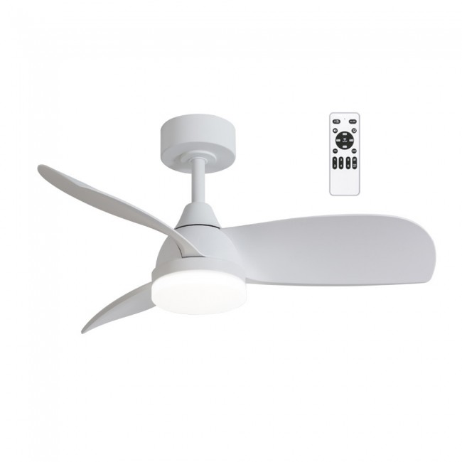 Ventilateur de plafond LED Borse Blanc CCT Dim (18W)